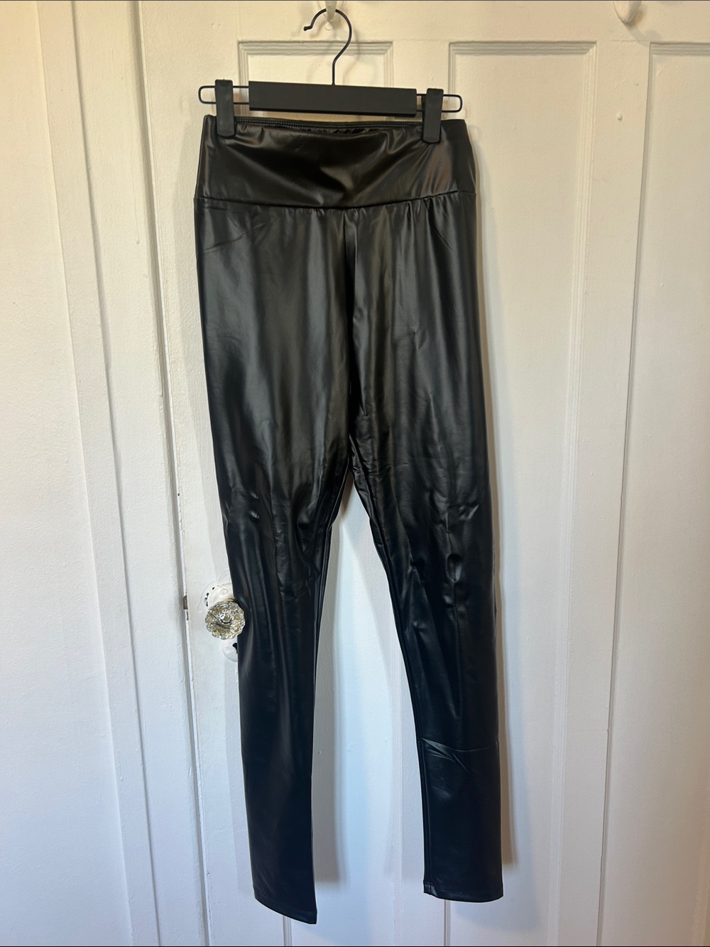 Black Faux Leather Leggings - Women's Pants Killstar Small like new